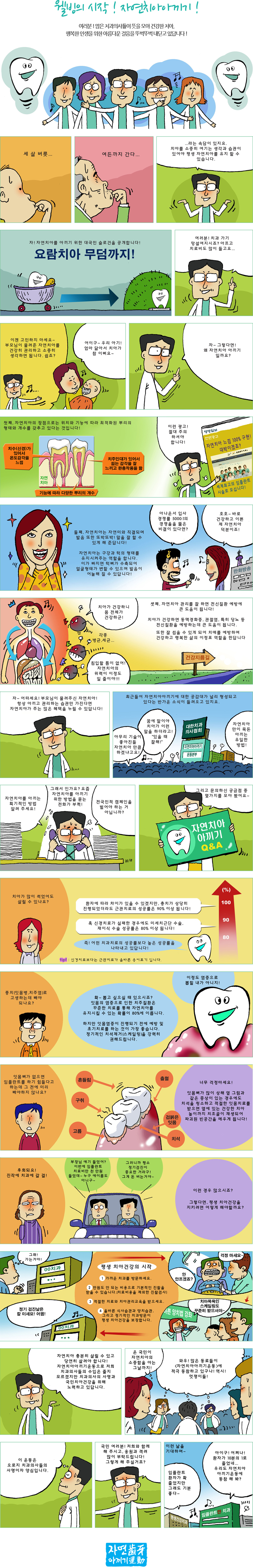 웰빙의 시작! 자연치아 아끼기 만화